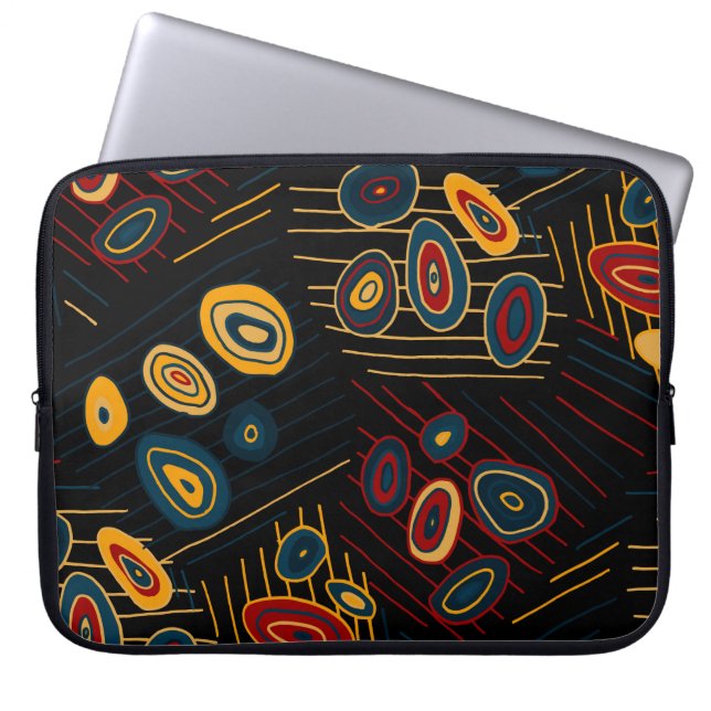 Seamless pattern with abstract modern doodles. Bri Laptop Sleeve (Front)