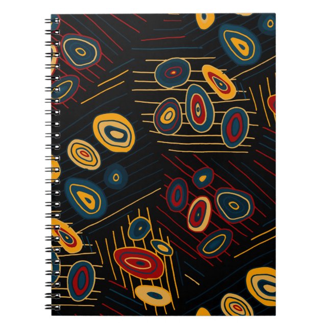 Seamless pattern with abstract modern doodles. Bri Notebook (Front)