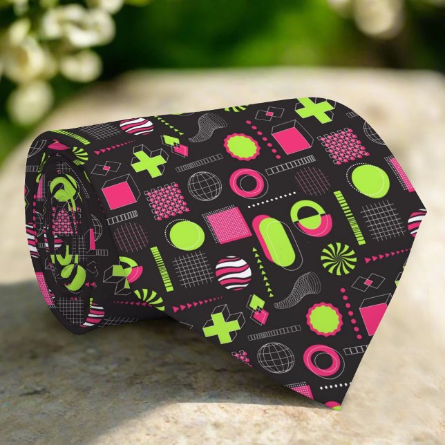 Seamless Pattern With Acid Neon Green And Pink Neck Tie (Creator Uploaded)