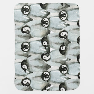 Seamless pattern with adorable penguins. baby blanket