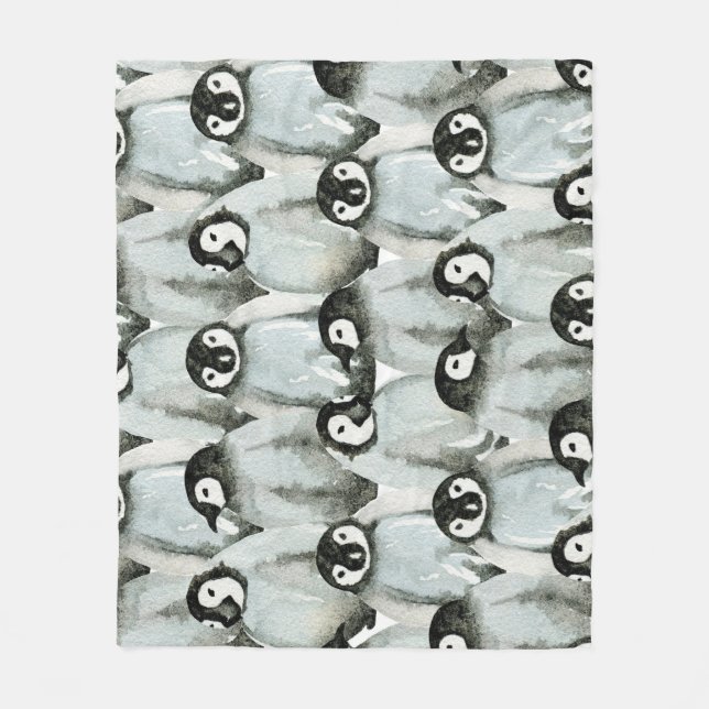 Seamless pattern with adorable penguins. fleece blanket (Front)