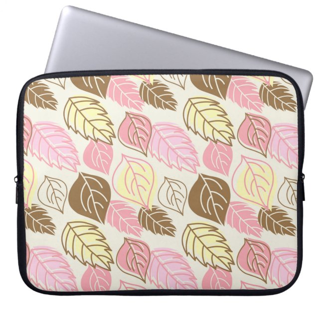 Seamless pattern with autumn leafs laptop sleeve (Front)
