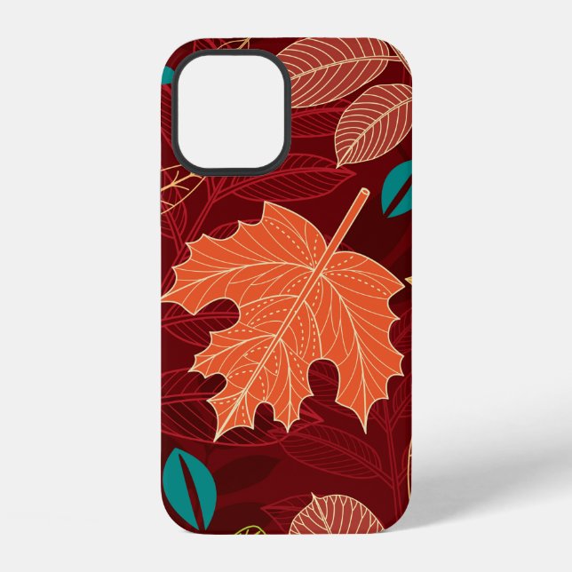 Seamless pattern with autumn leaves  iphone case (Back)
