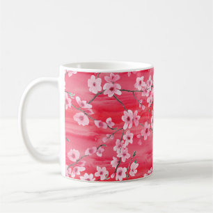 Seamless pattern with Beautiful Cherry blossom flo Coffee Mug