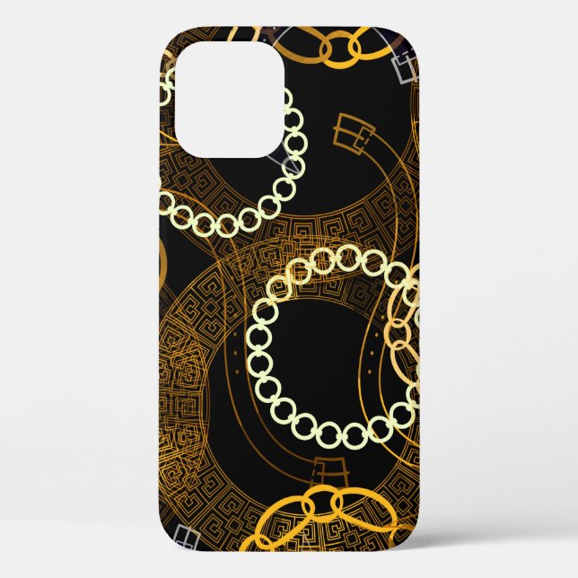 Seamless pattern with belts greek meanders chains  Case-Mate iPhone case (Back)