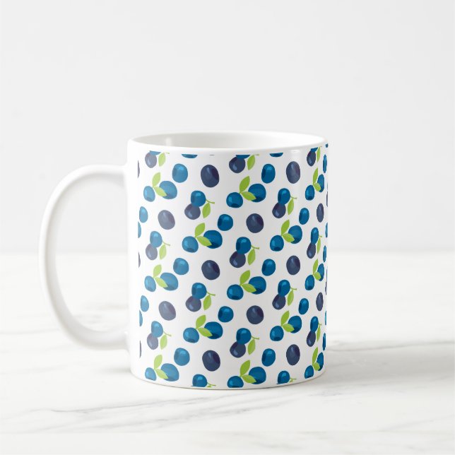 Seamless pattern with berries coffee mug (Left)