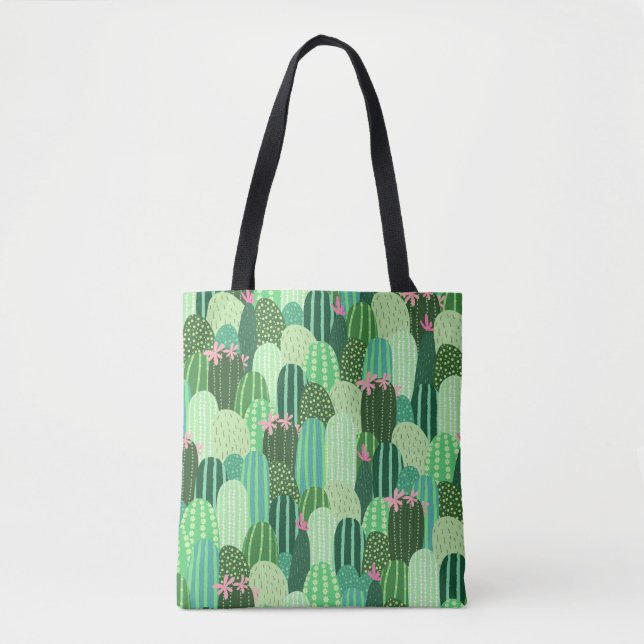 Seamless pattern with cactus tote bag (Front)