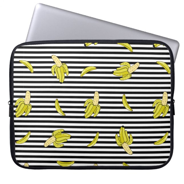 Seamless pattern with cartoon patch badges with ba laptop sleeve (Front)