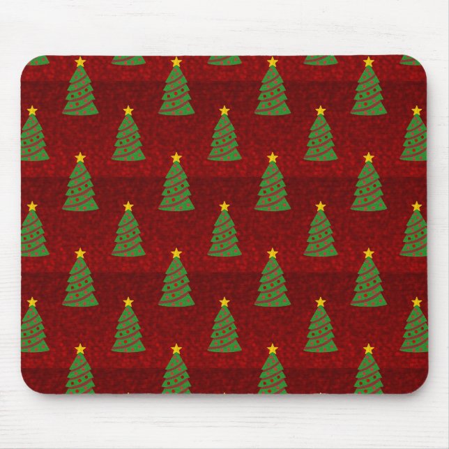 Seamless pattern with Christmas trees Mouse Pad (Front)