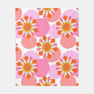 Seamless pattern with colorful mandalas. Bright te Fleece Blanket