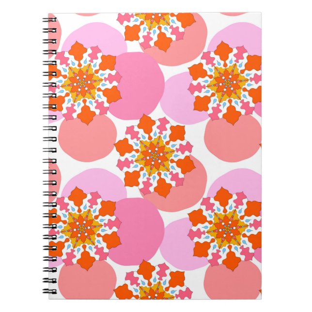 Seamless pattern with colorful mandalas. Bright te Notebook (Front)