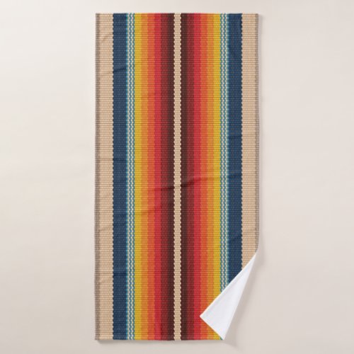 Seamless pattern with colorful serape stripes bath towel