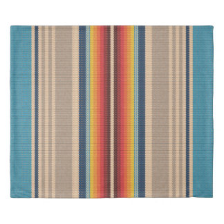 Seamless pattern with colorful serape stripes duvet cover