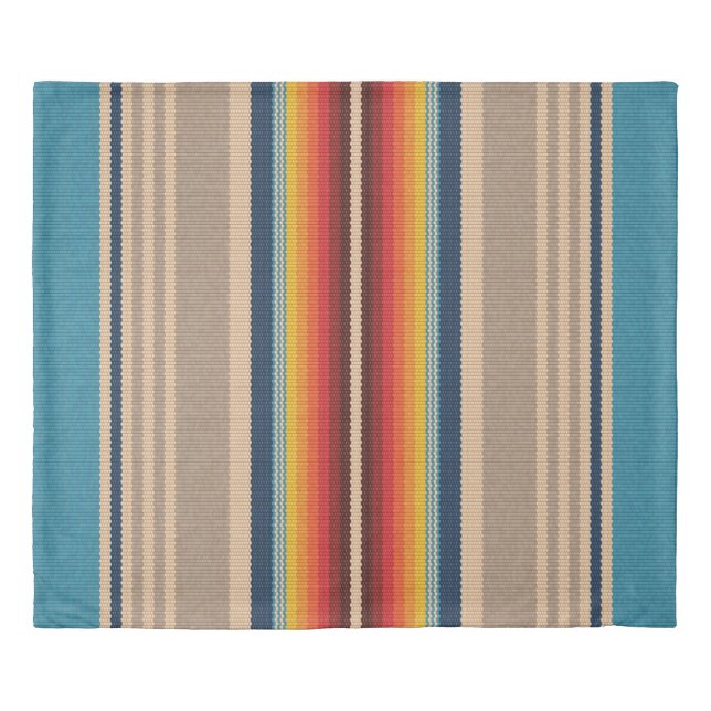 Seamless pattern with colorful serape stripes duvet cover (Front)