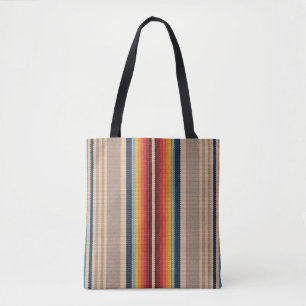 Seamless pattern with colorful serape stripes tote bag