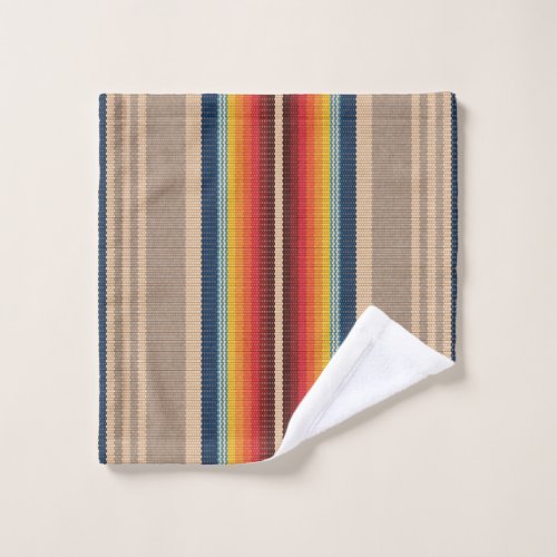 Seamless pattern with colorful serape stripes wash cloth