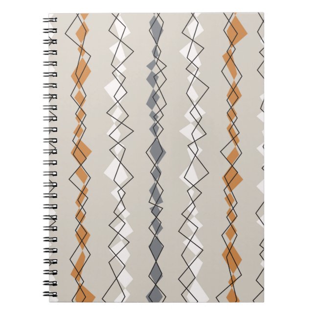 Seamless pattern with colorful stripes notebook (Front)