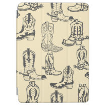 Seamless pattern with cowboy boots. cowboy,cowgirl iPad air cover