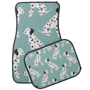 Seamless pattern with cute dalmatian car floor mat