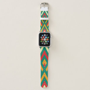 Seamless pattern with decorative geometric and abs apple watch band