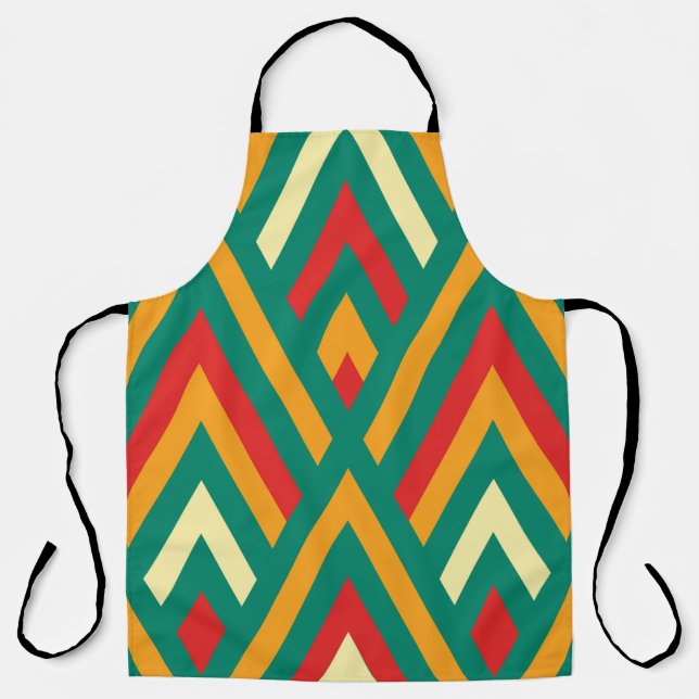 Seamless pattern with decorative geometric and abs apron (Front)