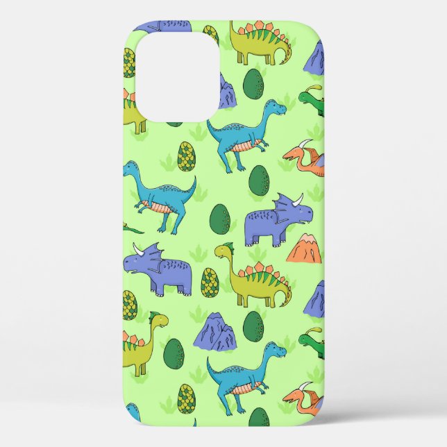 Seamless pattern with different cute dinosaurs, mo Case-Mate iPhone case (Back)