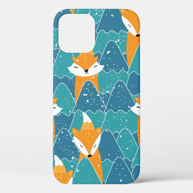 Seamless pattern with different cute foxes.  Case-Mate iPhone case (Back)