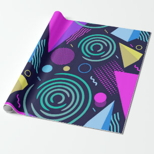 Seamless pattern with different kinds of geometric wrapping paper