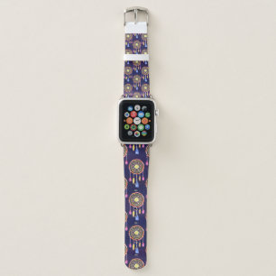 Seamless pattern with dreamcatchers, hand drawn in apple watch band