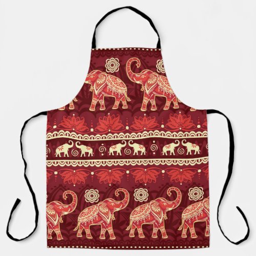 Seamless pattern with elephants  apron