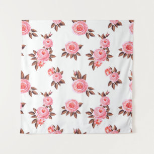 Seamless pattern with english rosesbeautiful,black tapestry