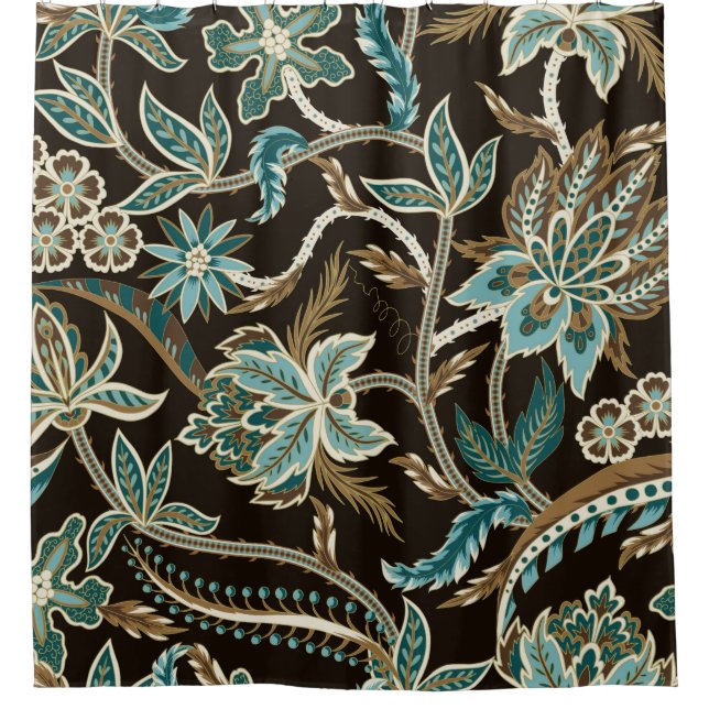 Seamless pattern with ethnic Japanese ornament ele Shower Curtain (Front)