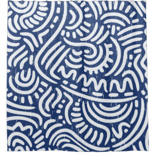 Seamless pattern with ethnic tribal shower curtain