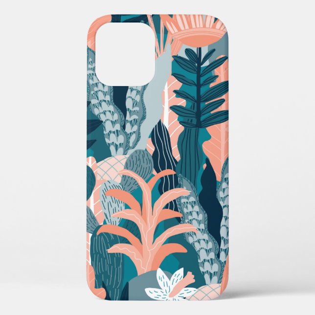 Seamless pattern with fantasy flowers, natural wal Case-Mate iPhone case (Back)