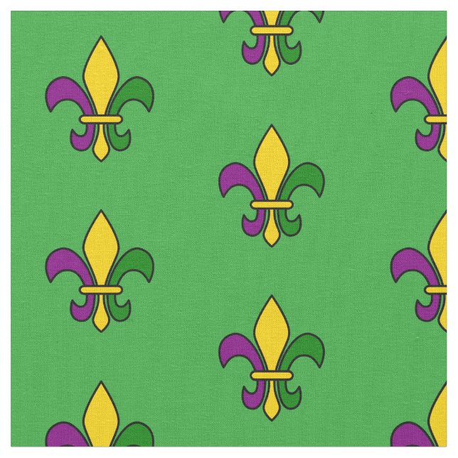 Seamless pattern with fleur-de-lis fabric (Close Up)