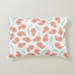 Seamless pattern with flowers and floral elements, accent pillow