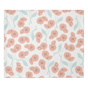 Seamless pattern with flowers and floral elements, duvet cover