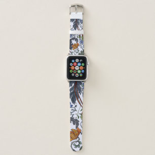 Seamless pattern with flowers in art deco style. M Apple Watch Band