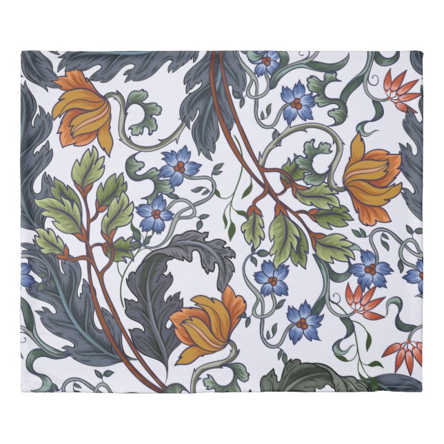 Seamless pattern with flowers in art deco style. M Duvet Cover (Front)