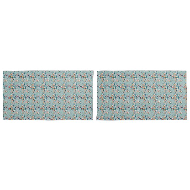 Seamless pattern with flowers pillow case (Front-Set)