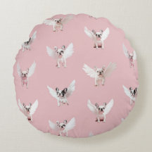 Seamless Pattern with Flying French Bulldog
