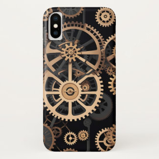 seamless pattern with gears iPhone x case