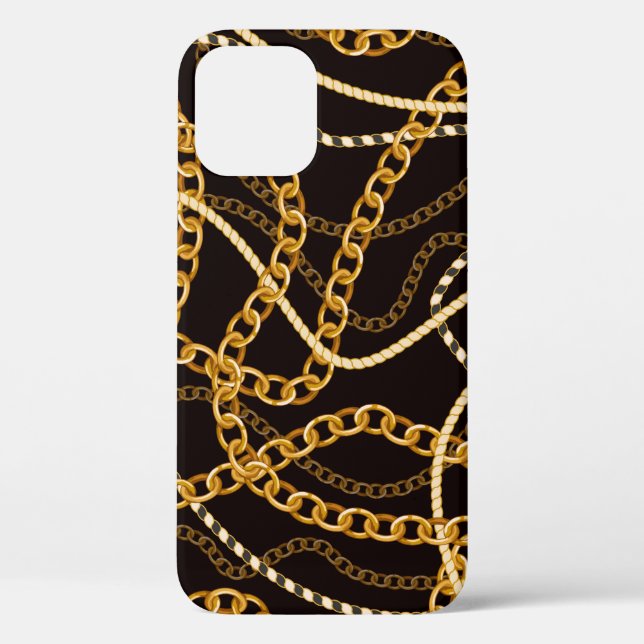 Seamless pattern with golden chains.  Case-Mate iPhone case (Back)