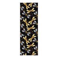 Seamless Pattern with Golden Dragonflies
