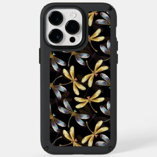 Seamless Pattern with Golden Dragonflies Speck iPhone 14 Pro Max Case