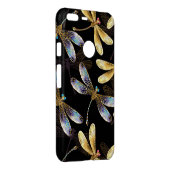 Seamless Pattern with Golden Dragonflies Uncommon Google Pixel XL Case (Back/Right)