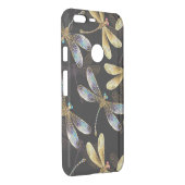 Seamless Pattern with Golden Dragonflies Uncommon Google Pixel XL Case (Back/Right)