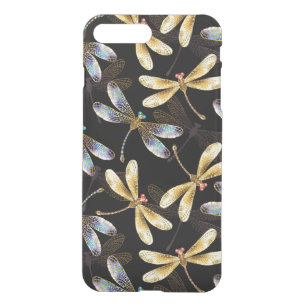 Seamless Pattern with Golden Dragonflies iPhone 8 Plus/7 Plus Case
