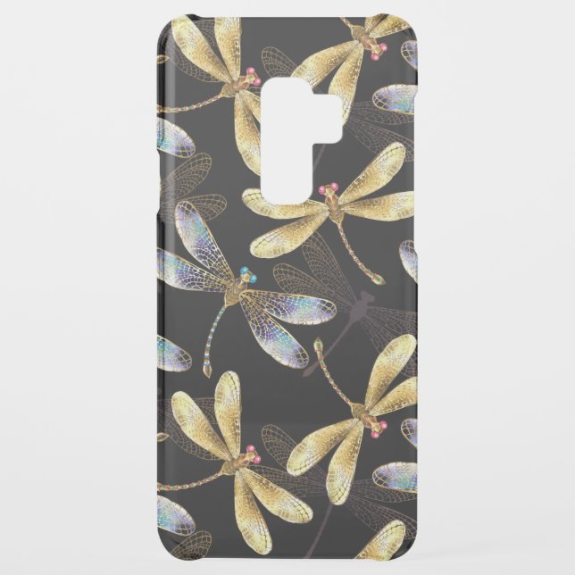 Seamless Pattern with Golden Dragonflies Uncommon Samsung Galaxy Case (Back)