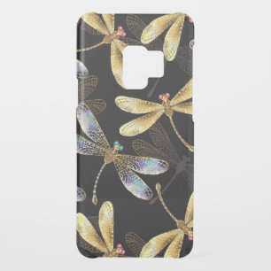 Seamless Pattern with Golden Dragonflies Uncommon Samsung Galaxy S9 Case